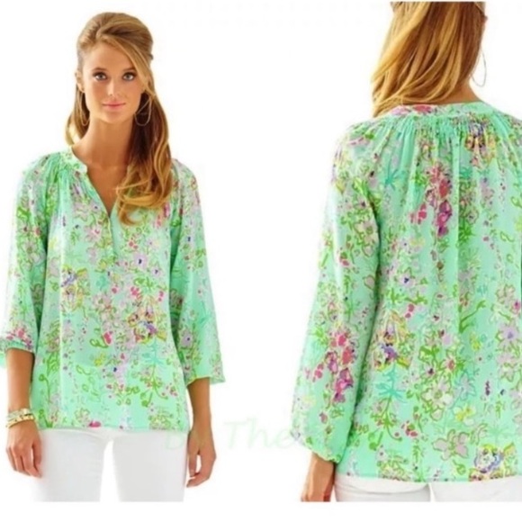 Lilly Pulitzer Tops - Lilly Pulitzer Southern Charm Poolside Blue Elsa - Size Small - Rare Holy Grail